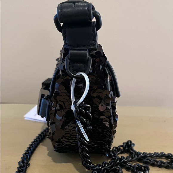 Kurt Geiger Black Sequin Crossbody Bag NWT - Picture 5 of 7
